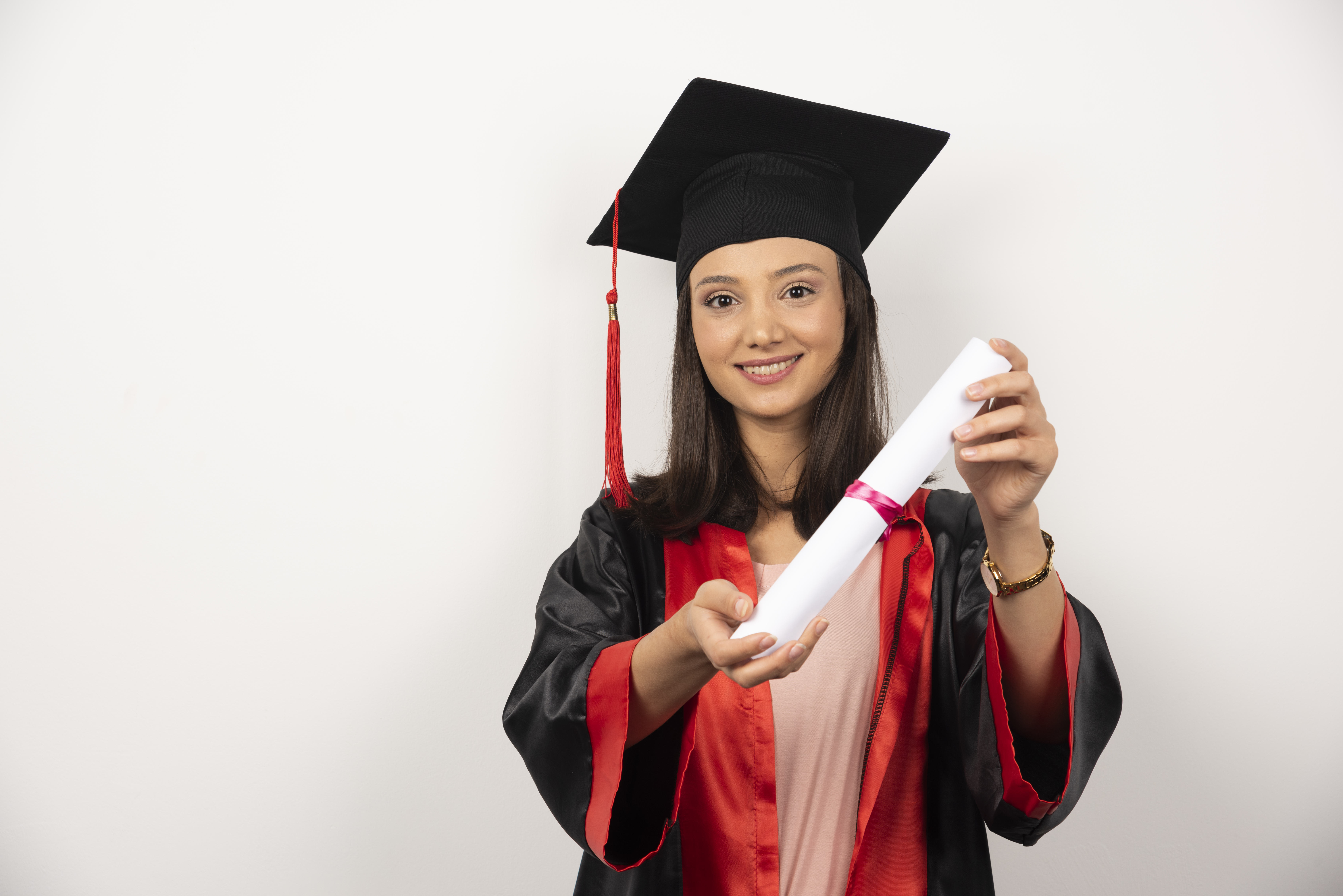 Student holding notebook